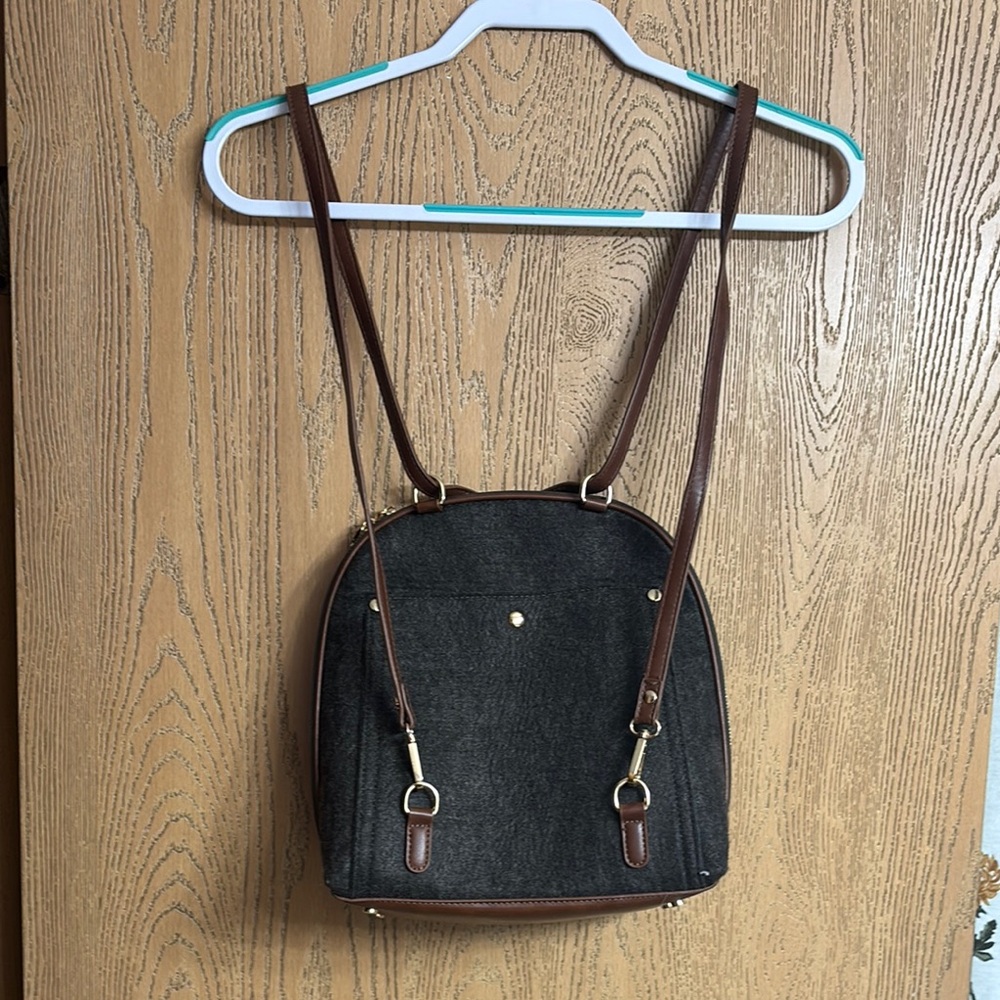 Elegant Gray and Brown Women's Purse
